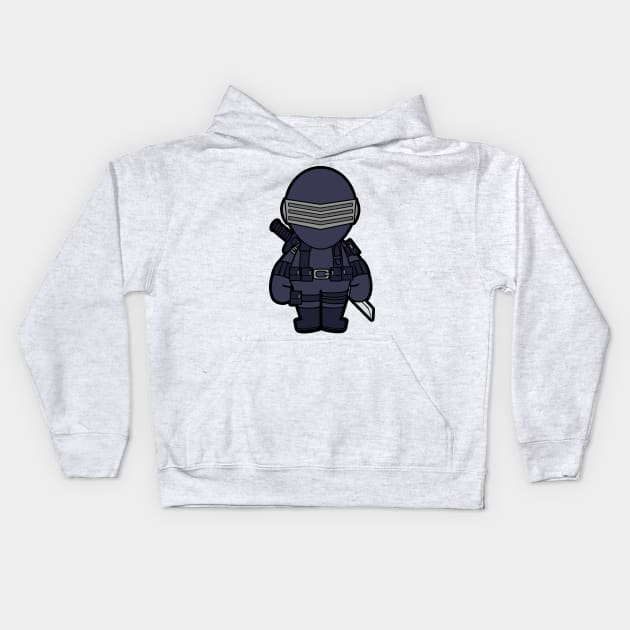 Snake Eyes Chibi Kids Hoodie by untitleddada